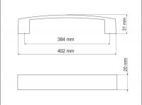 770134 - úchytka rozteč 384mm / Broušený nikl