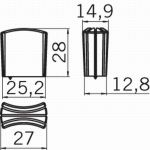 12910 - knopka satén chrom