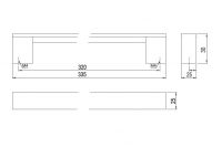 62207 - KORA úchytka 320mm AL