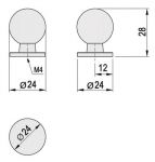 63296 - OLDA knopka 24mm nikl černý 62