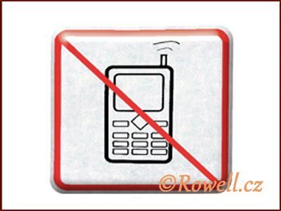 NZ 'Zákaz telefon' /stříbrná/ rowell