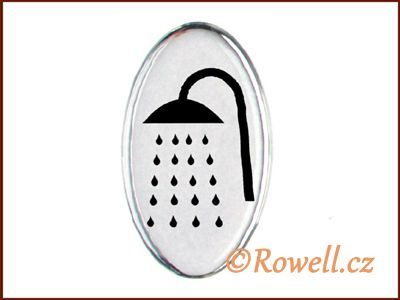 SDP3 Štítek -sprcha stříbrná rowell