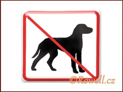 NZ 'Zákaz psů' /bílá/ rowell