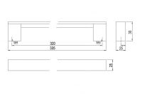 62207 - KORA úchytka 320mm AL