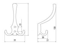 63336 - BLAŽEJ věšák nikl černý 62