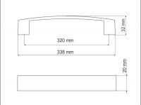 770137 - úchytka rozteč 320mm / Broušený nikl