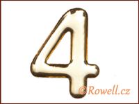 C37 Číslo 37mm zlatá '4' rowell