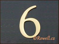 C5 Čísélko zlaté '6' rowell